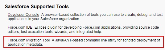 ant migration tool for salesforce